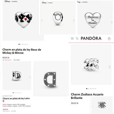Charms pandora Joyas bisutería segunda mano | Milanuncios