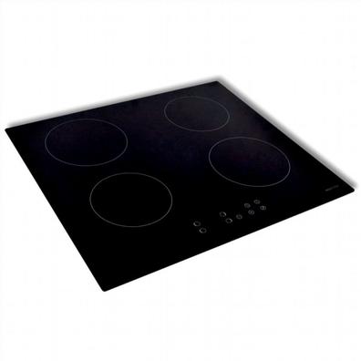 Placa vitroceramica de 4 fuegos Sunfeel de cristal negro Schott Ceran