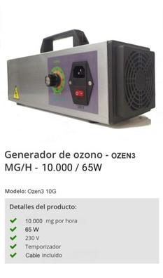 Generador de Ozono Purificador de Aire, 28.000 MG/h Ozonizador con Tem