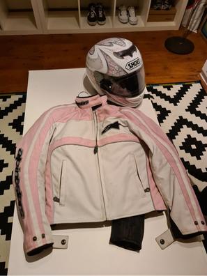 cazadora rosa mujer para moto, chaqueta moto LOVO, chaqueta de chicas