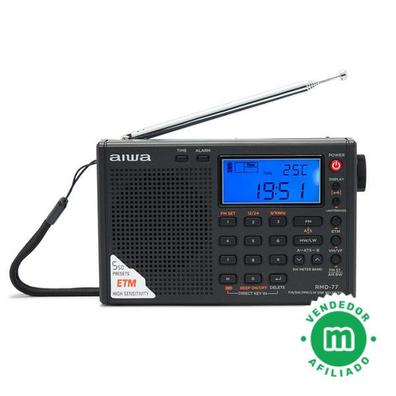 RADIO PORTATIL ANALOGICA NEGRA FM/AM AIWA RA55BK