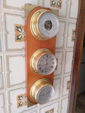 Reloj Pared Termómetro Higrómetro Cuarzo Cocina Baño Sala Blanco