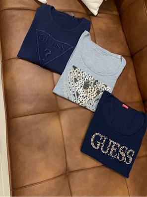 Camiseta Guess manga larga logo leopardo para mujer