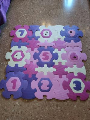 Alfombra puzzle goma eva 10 piezas 32x32 cm. números