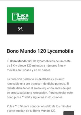 Tarjeta Sim Prepago Lycamobile Espana Nueva con 100 Minutos y 6GB