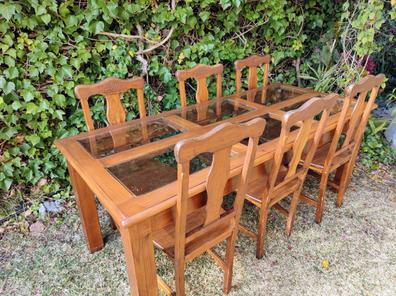 arrepentirse entrada tiempo Mesa y sillas madera maciza Muebles, hoghar y jardín de segunda mano barato  | Milanuncios