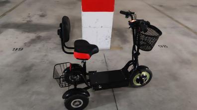 Patinete de movilidad de 3 ruedas, scooter móvil de energía eléctrica para  adultos mayores con luces, plegable y compacto, scooter de viaje con cesta