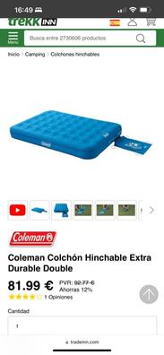 Coleman Colchón Hinchable Extra Durable Double Azul