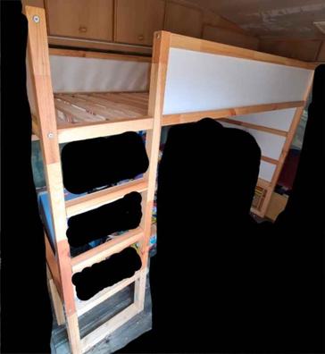 Hansel litera con cama nido para colchón de 90x190 con escalera izquierda