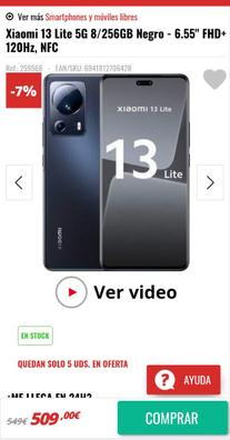 XIAOMI 13 LITE 256GB NEGRO PRECINTADO