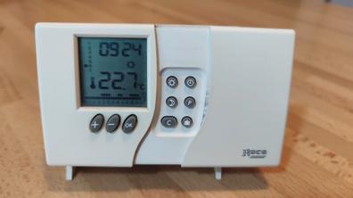 Termostato a Pilas para Calentador de Agua/Caldera,Termostato de Pared  Digital Inteligente,Termostato de Control inalámbrico RF programable con