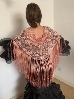 Mantoncillo flamenca, flecos, pico. de segunda mano por 49 EUR en