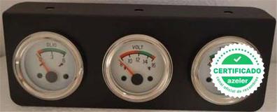 Kit 3 Relojes Reloj Coche Voltimetro Termometro Temperatura Agua Presión  Aceite