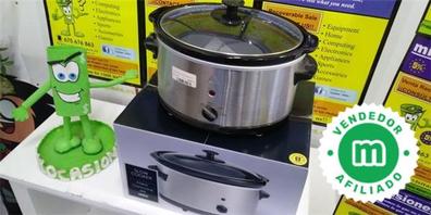  Olla manual de cocción lenta, de la marca Crock Pot, 1 galón,  en color negro, Negro : Hogar y Cocina
