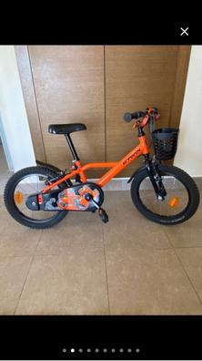 Bicicleta niños 16 pulgadas Btwin 500 Robot naranja 4,5-6 años