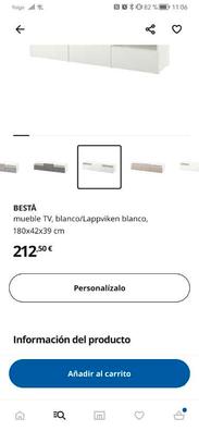 Juego de salón, mueble bajo TV, vitrina, estantería, muebles colgar forma L  - Siena - MEBLERO