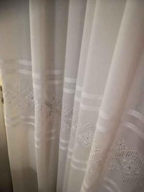 CORTINAS PESPUNTES Y VAINICAS BLANCAS POLIESTER