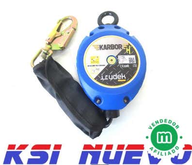 Anti-Chute Rétractable Irudek Karbor 6 - 6m Avec Freinage Mécanique Et Absorbeur D'Énergie - Certifié EN360