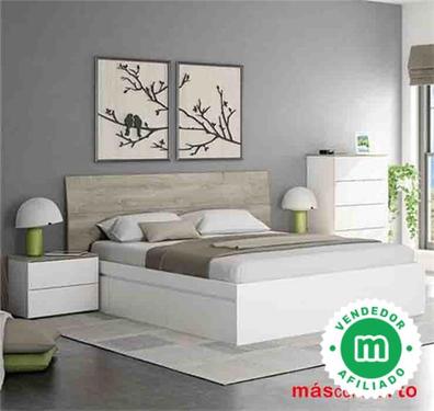 Pack muebles habitación matrimonio Onix camas de 150 (Cabecero+  Mesitas+Armario)