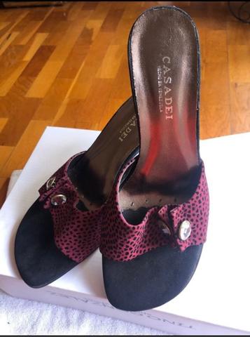 Milanuncios Sandalias color vino tinto, talla 38