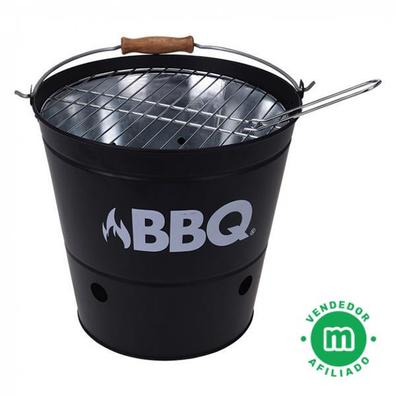 Barbacoa Carbon Pequeña,Barbacoas de Carbon y Leña,Barbacoa de Carbón  Plegable,Parrilla de Carbón Portátil, 25×26 cm,Redonda,Parrilla BBQ de  Antiadherente,Hierro,para Casa,Cocina,Picnic y Camping : : Jardín