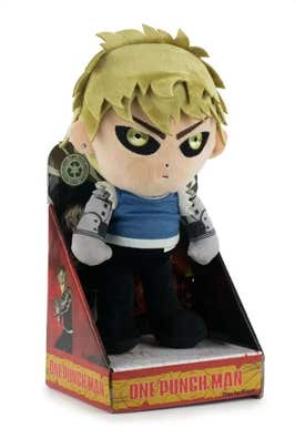 Peluche One Punch Man Genos - 27 Cm - Licence Officielle - Tissu Doux Et Détaillé - Idéale Collection Ou Cadeau