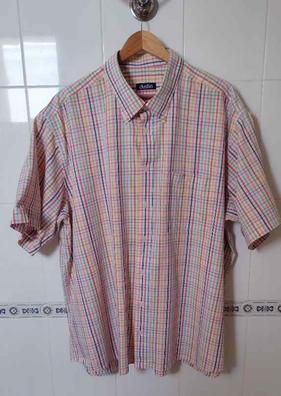 Camisa a cuadros para hombre de talla grande de franela de manga