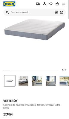VESTMARKA colchón de muelles, extra firme/azul claro, 90x200 cm - IKEA