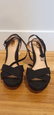 Sandalias negras plataforma cheap stradivarius