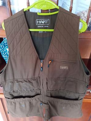 BENISPORT - Chaleco basic caqui de caza con portacartuchos y morral trasero  (S) : : Moda