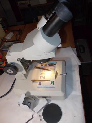 Microscopio 80X-1600X para niños principiantes microscopios monoculares  compuestos de laboratorio con lentes de vidrio óptico e iluminación LED 