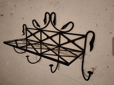 Madera Maciza Percheros Bonitos Perchero Pared Madera Y Forja - Main Image