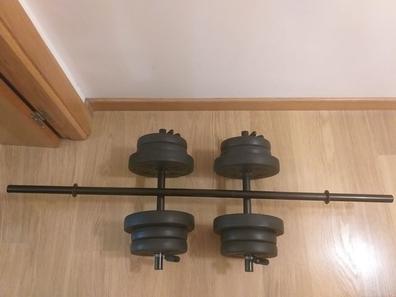 Juego De Mancuernas Y Barra De Pesas 50 Kg Keboo Serie 300 Con 18