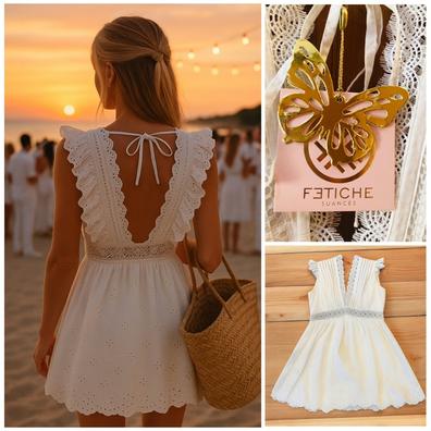 Vestido ibicenco blanco de segunda mano para mujer Milanuncios