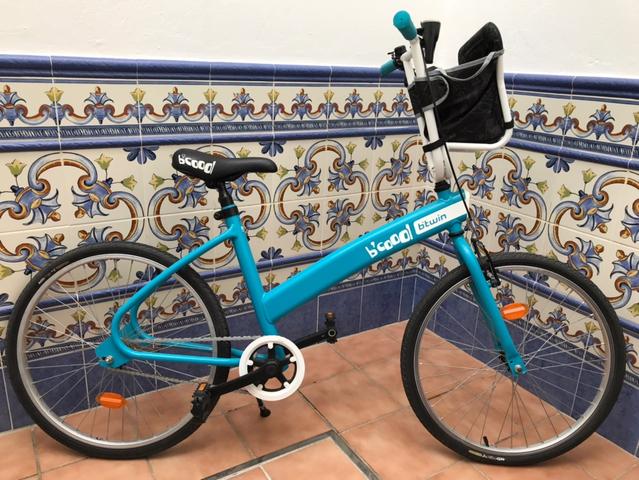 Bicicleta azul turquesa decathlon hot sale