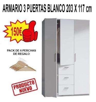 Río Paraná perecer regalo Armario ropero blanco Muebles de segunda mano baratos | Milanuncios