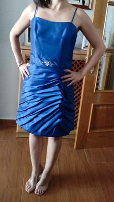 Vestido con flecos azul eléctrico