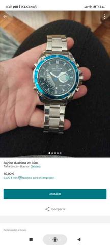 Milanuncios Skyline dual time WR 30m
