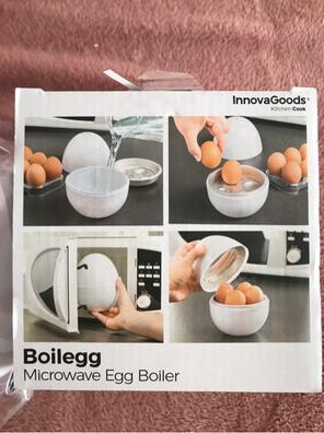 Práctico Cocedor De Huevos Para Microondas Con Doble Taza.