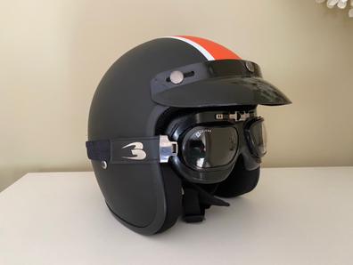 Casco jet con online gafas