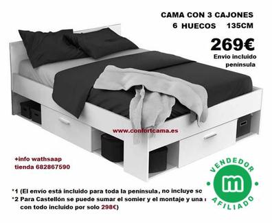 Comprar Cama Cajones BARCELONA Cama 135 x 190