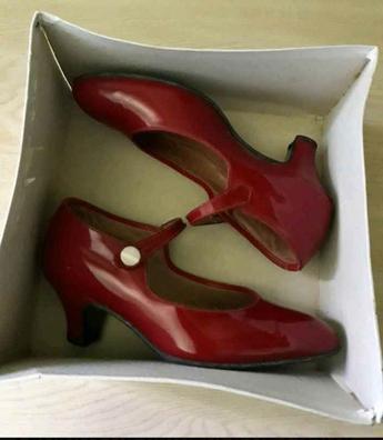 zapatos flamenco sevillana mujer rojo de segunda mano por 15 EUR