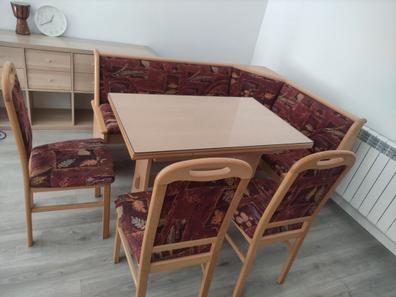 Banco esquinero con mesa de madera Muebles de cocina de segunda mano  baratos