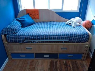 Dormitorio juvenil completo formado por cama compacta, armario y