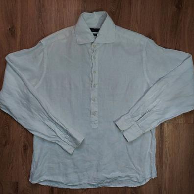 Camisa blanca ibicenca online hombre