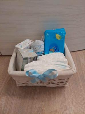 Canastilla Bebé Personalizada Cesta Regalo Recién Nacido Incluye Manta +  Dou Dou Pack Gasas Set Primera Puesta y Chupete