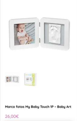  Kit de marco de fotos de huellas de bebé y huellas de mano,  incluye almohadillas de tinta 3: rosa + azul + negro, perfecto para niños y  niñas, marco de recuerdo