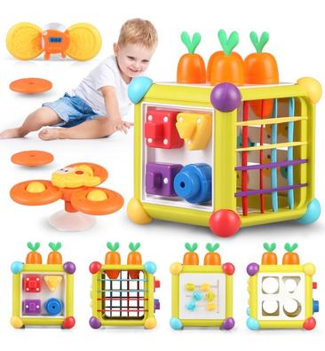 Juguete Montessori 1 2 3 años, 6 En 1 Juegos Educativos de Madera para  Bebés Niños Niñas 10 Meses+, Cubo de Actividades de Mesa, Juegos  Clasificación, Regalo Original Bebe 1 Año de Cumpleaños Navidad