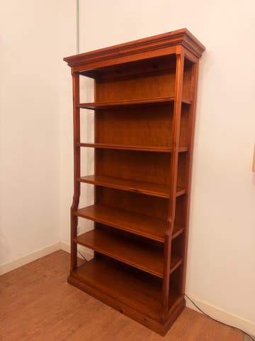Milanuncios - Estantería madera 6 estantes nogal