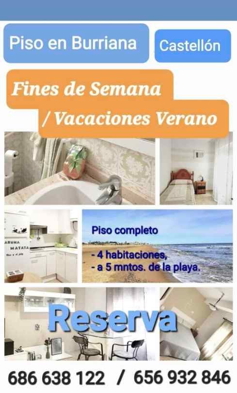 Fotografía del inmueble reportado: 600 €/mes — Burriana, Burriana